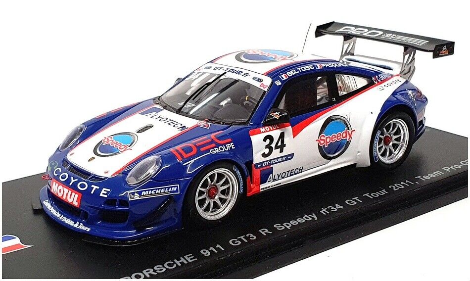 Spark 1:43 Porsche 911 997 GT3R Speedy Team PRO-GT #34  A.Beltoise/L.Pasquali Gt Tour 2011 SF019