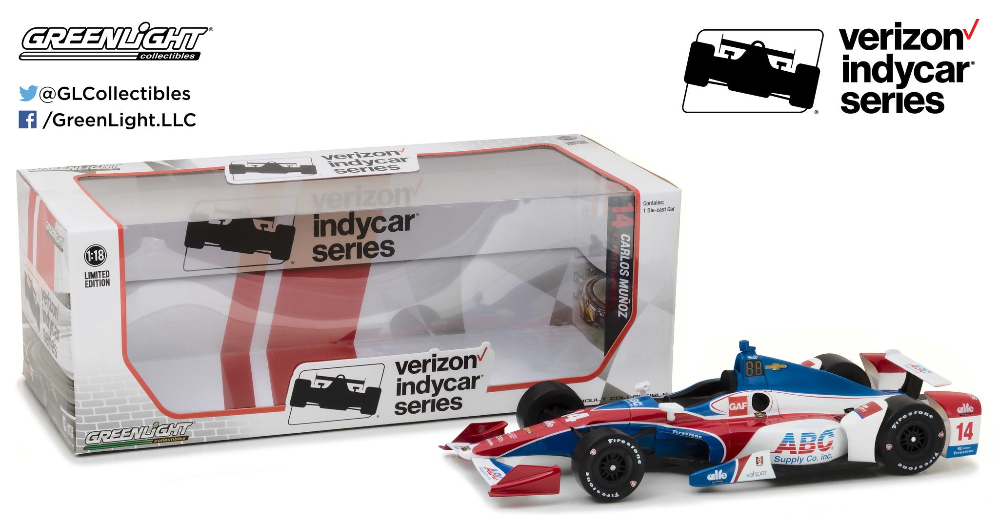 GreenLight 1:18 2017 Indycar Series #14 Carlos Munoz / A. J. Foyt