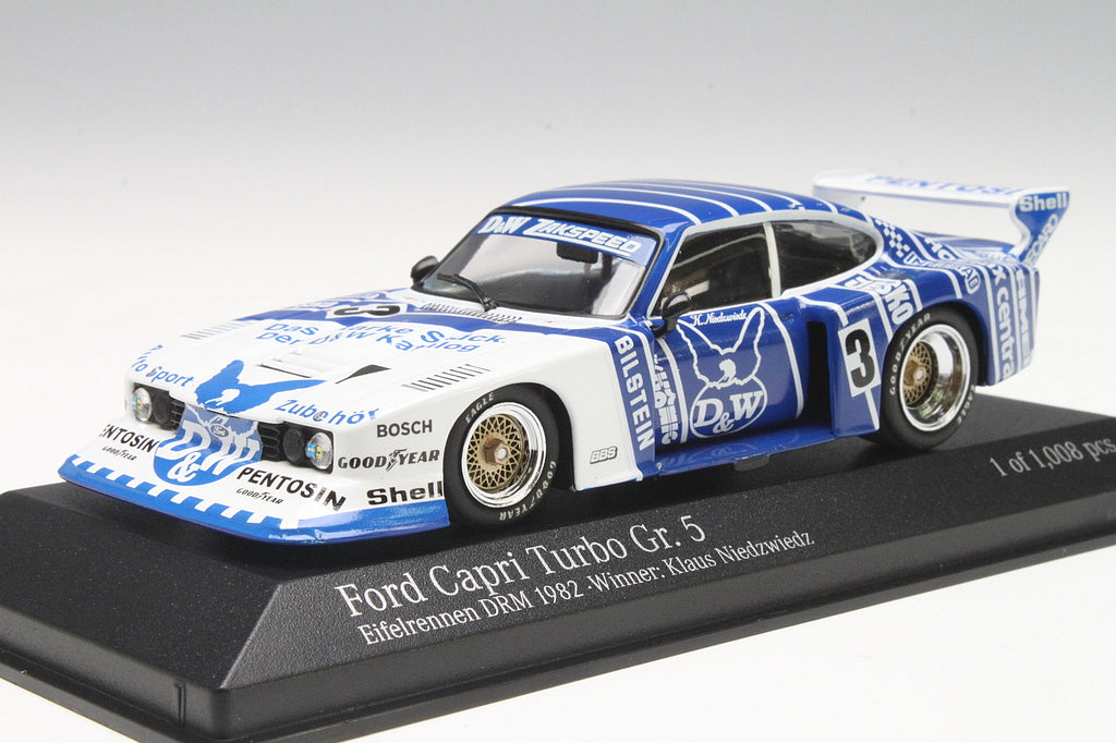 Minichamps 1:43 FORD CAPRI GR.5 ´D&W´ TEAM ZAKSPEED WINNER DRM NURBURGRING  #3 1982 430828503