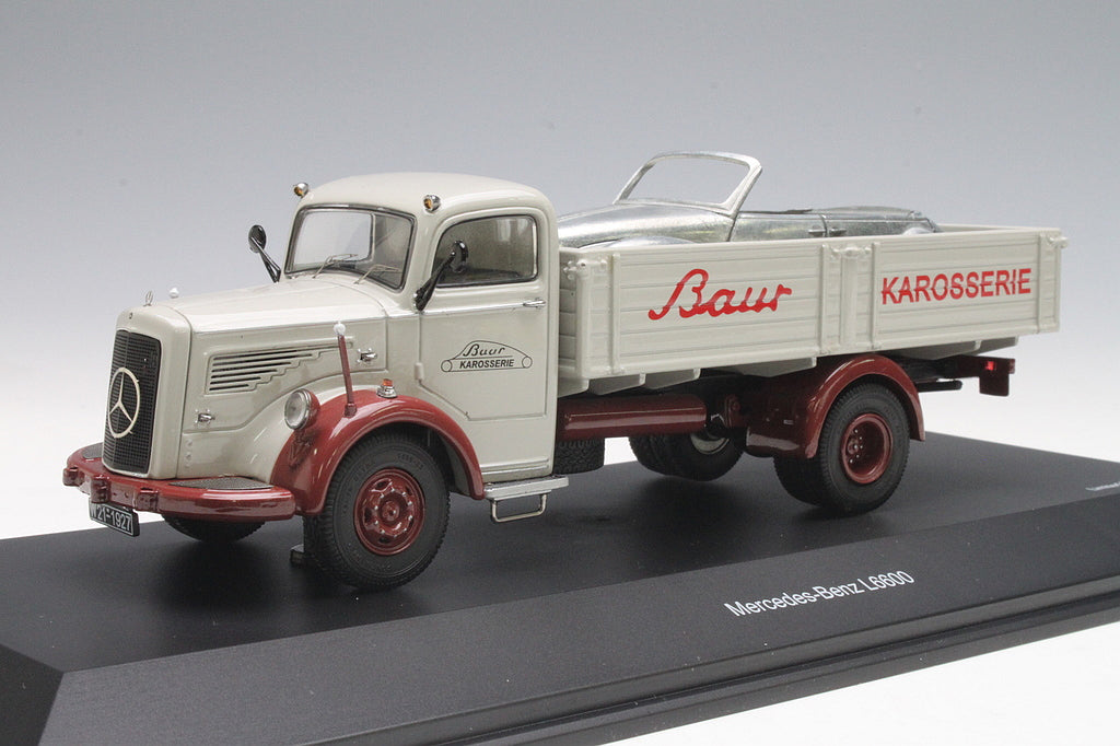 Schuco 1:43 Mercedes-Benz L6600 Bauer Bodywork Plant Cream/Dark Red  450302500