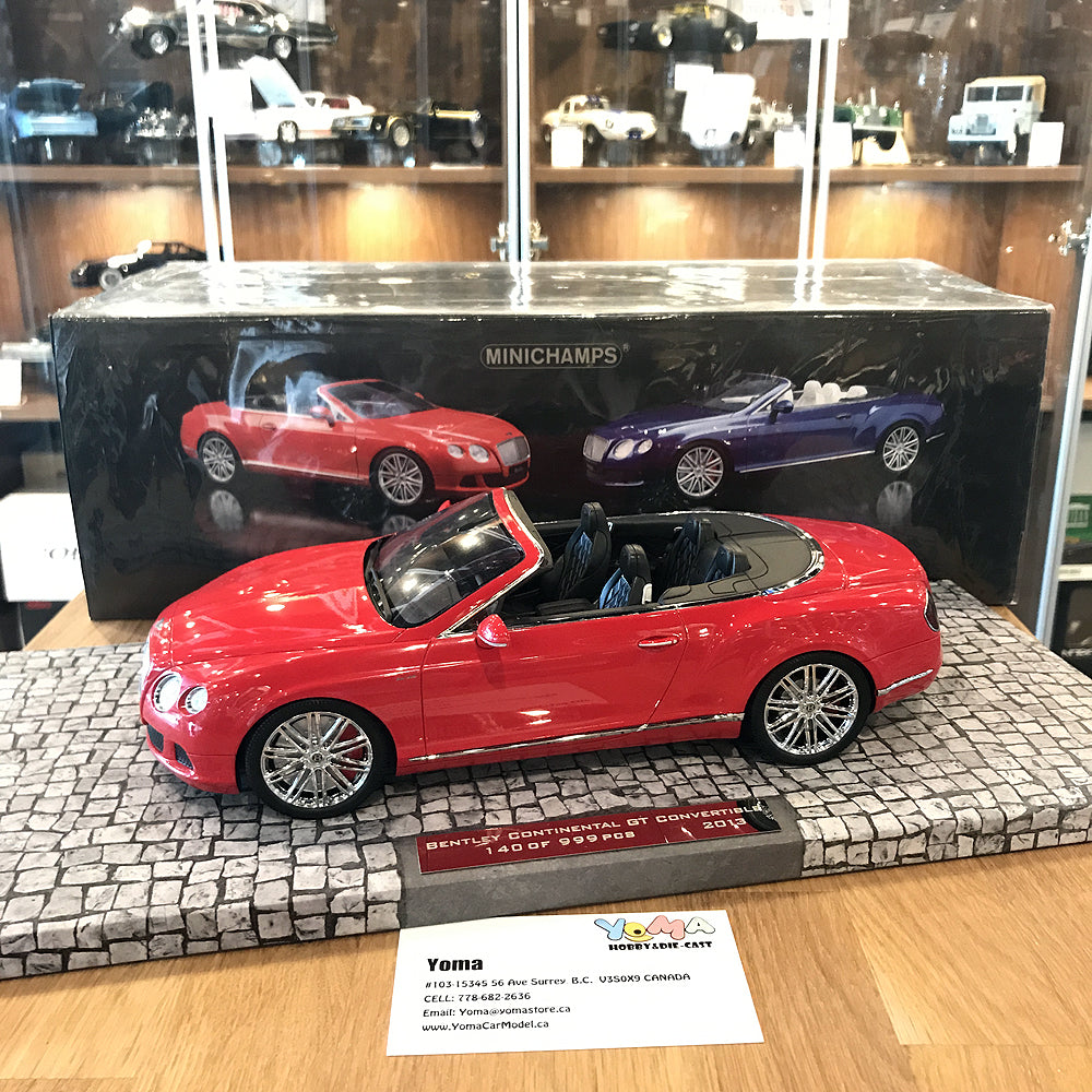 Minichamps 1:18 Bentley Continental GT Speed Convertible 2013 Red 107139330