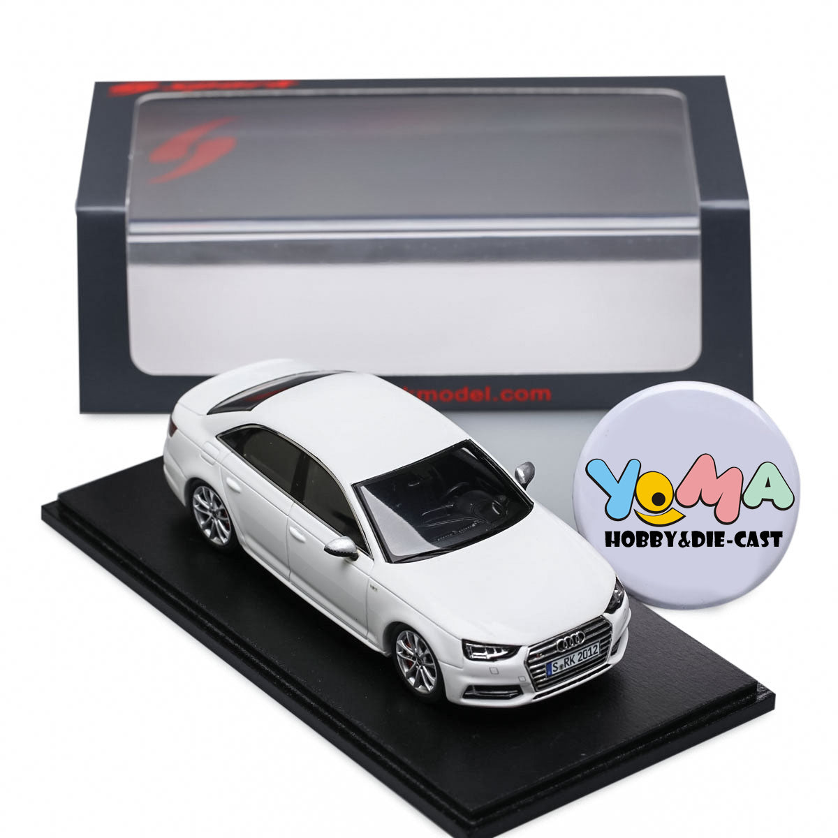 Spark 1:43 Audi S4 Sedan White 2016 S4887 – YomaCarModel