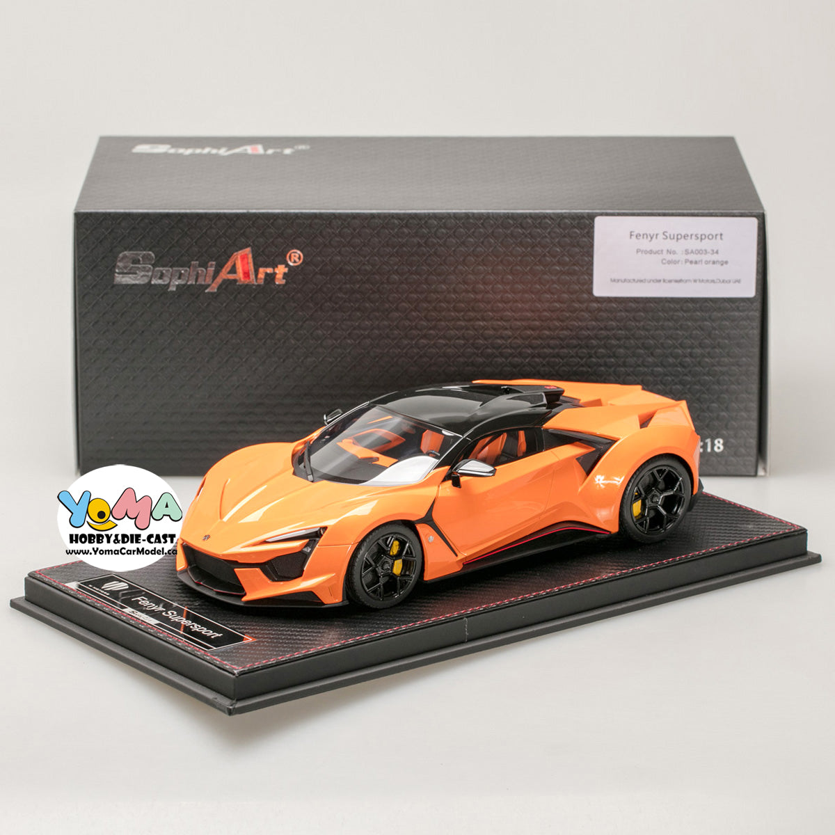 Frontiart SophiArt 1:18 W Motor Fenyr Supersport after Lykan Orange SA –  YomaCarModel