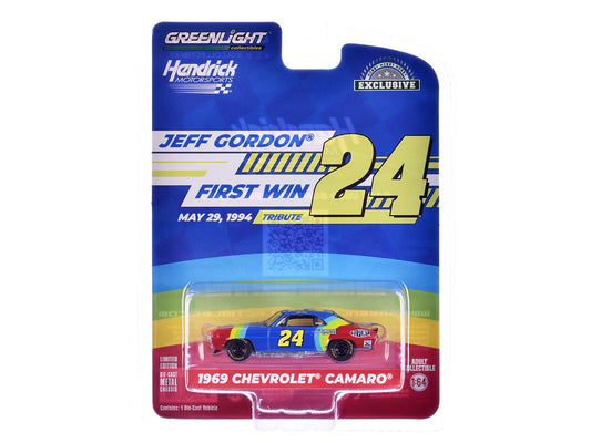 GreenLight 1:64 1969 Chevrolet Camaro - Jeff Gordon / Hendrick Motorsports First Win Tribute - May 29, 1994 - Charlotte, NC (Hobby Exclusive) 30492