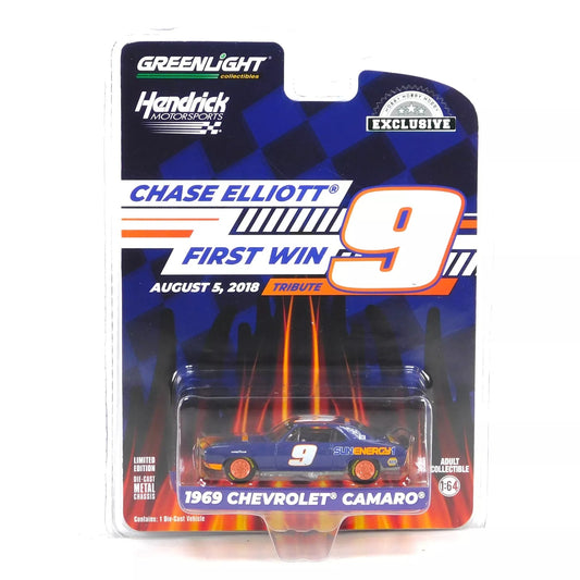 GreenLight 1:64 1969 Chevrolet Camaro - Chase Elliott / Hendrick Motorsports First Win Tribute - August 5, 2018 - Watkins Glen, NY (Hobby Exclusive) 30494