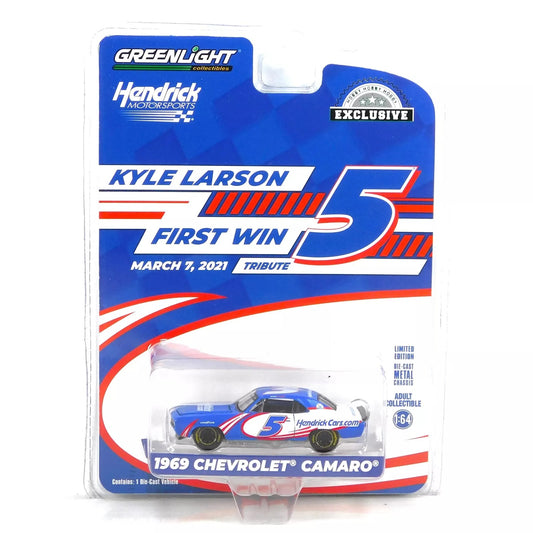 GreenLight 1:64 1969 Chevrolet Camaro - Kyle Larson / Hendrick Motorsports First Win Tribute - March 7, 2021 - Las Vegas, NV (Hobby Exclusive) 30495