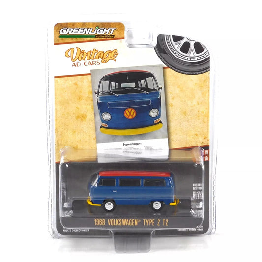 GreenLight 1:64 Vintage Ad Cars Series 10 - 1968 Volkswagen Type 2 T2 39140-D