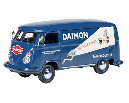 Schuco 1:43 Volkswagen T1 Van Kastenwagen "Daimon" Blue 450356900