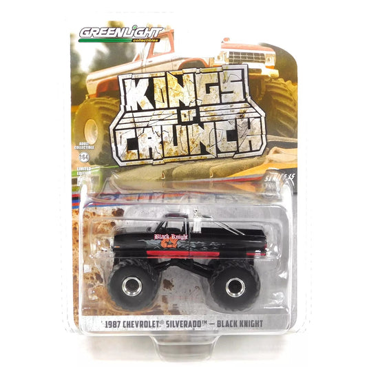 GreenLight 1:64 Kings of Crunch Series 15 - Black Knight - 1987 Chevrolet Chevy Silverado 49150-C