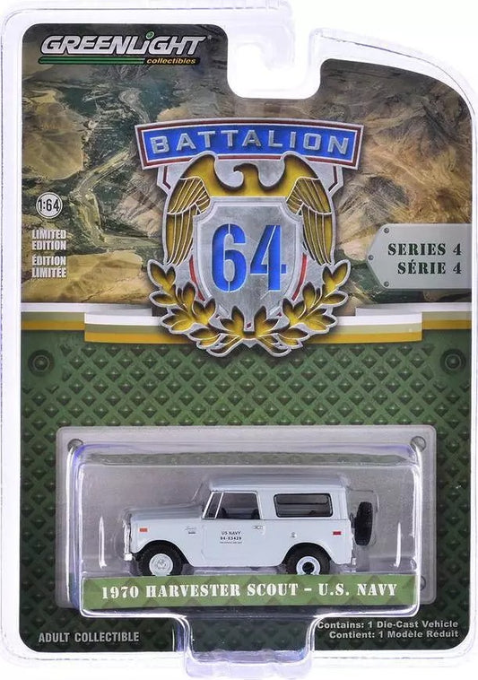 GreenLight 1:64 Battalion 64 Series 4 - 1970 Harvester Scout – U.S. Navy 61040-D