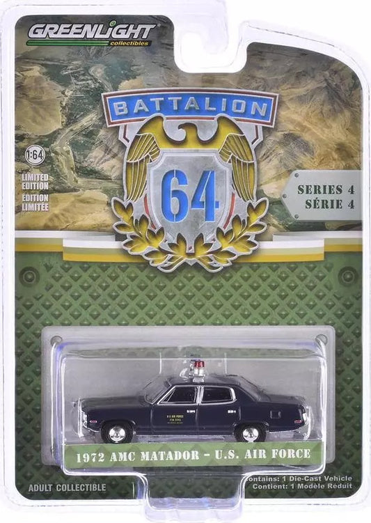 GreenLight 1:64 Battalion 64 Series 4 - 1972 AMC Matador – U.S. Air Force 61040-E