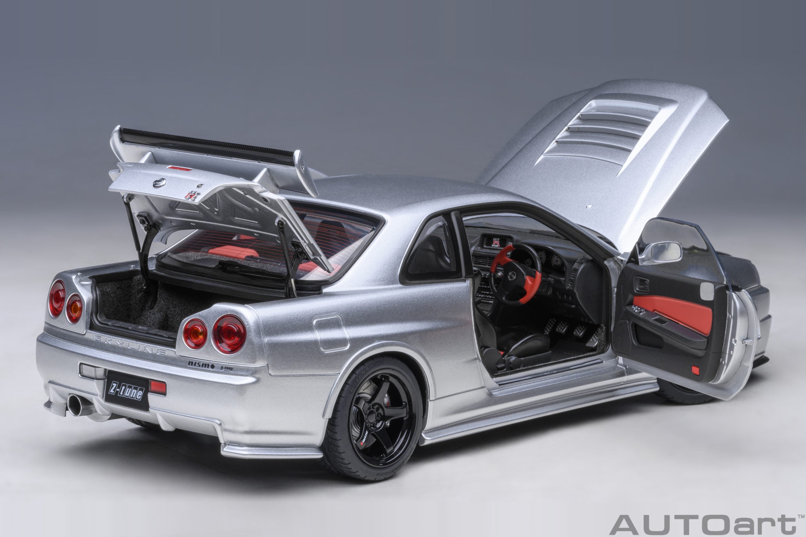 AUTOart 1:18 Nissan Skyline GT-R (R34) Z-tune (Z-tune Silver) 77461 –  YomaCarModel