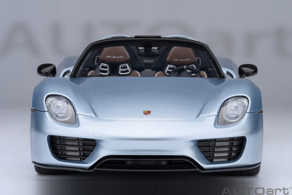 AUTOart 1:18 Porsche 918 Spyder Weissach Package (Liquid Metal Chrome Blue) 77923