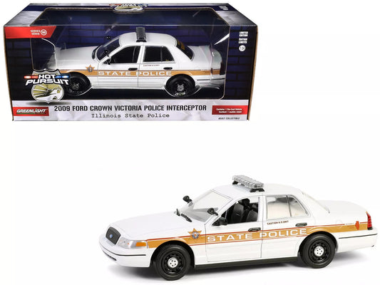 GreenLight 1:24 Hot Pursuit Series 10 Assortment 2009 Ford Crown Victoria Police Interceptor - Illinois State Police 85603