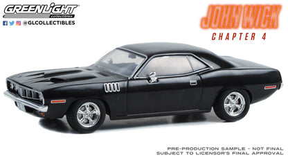 GreenLight 1:43 John Wick: Chapter 4 (2023) - 1971 Plymouth Cuda 86641