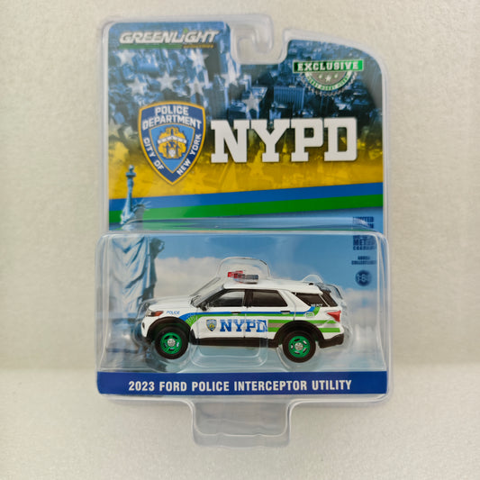 GreenLight Green Machine 1:64 2023 Ford Police Interceptor Utility - New York City Police Department / NYPD (Hobby Exclusive) 30500