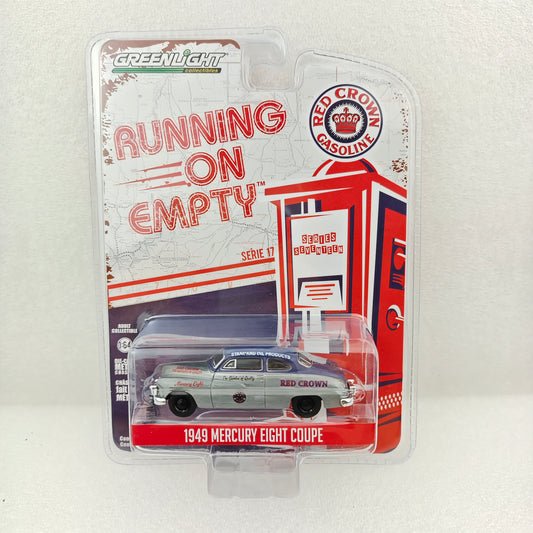 GreenLight Green Machine 1:64 Running on Empty Series 17 - 1949 Mercury Eight Coupe - Red Crown 41170-B