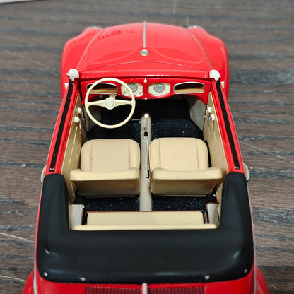 Minichamps 1:18 Volkswagen Beetle Hebmuller Cabriolet 1949 Red/Creme 107054231  (Damaged / Clearance Final Sale)