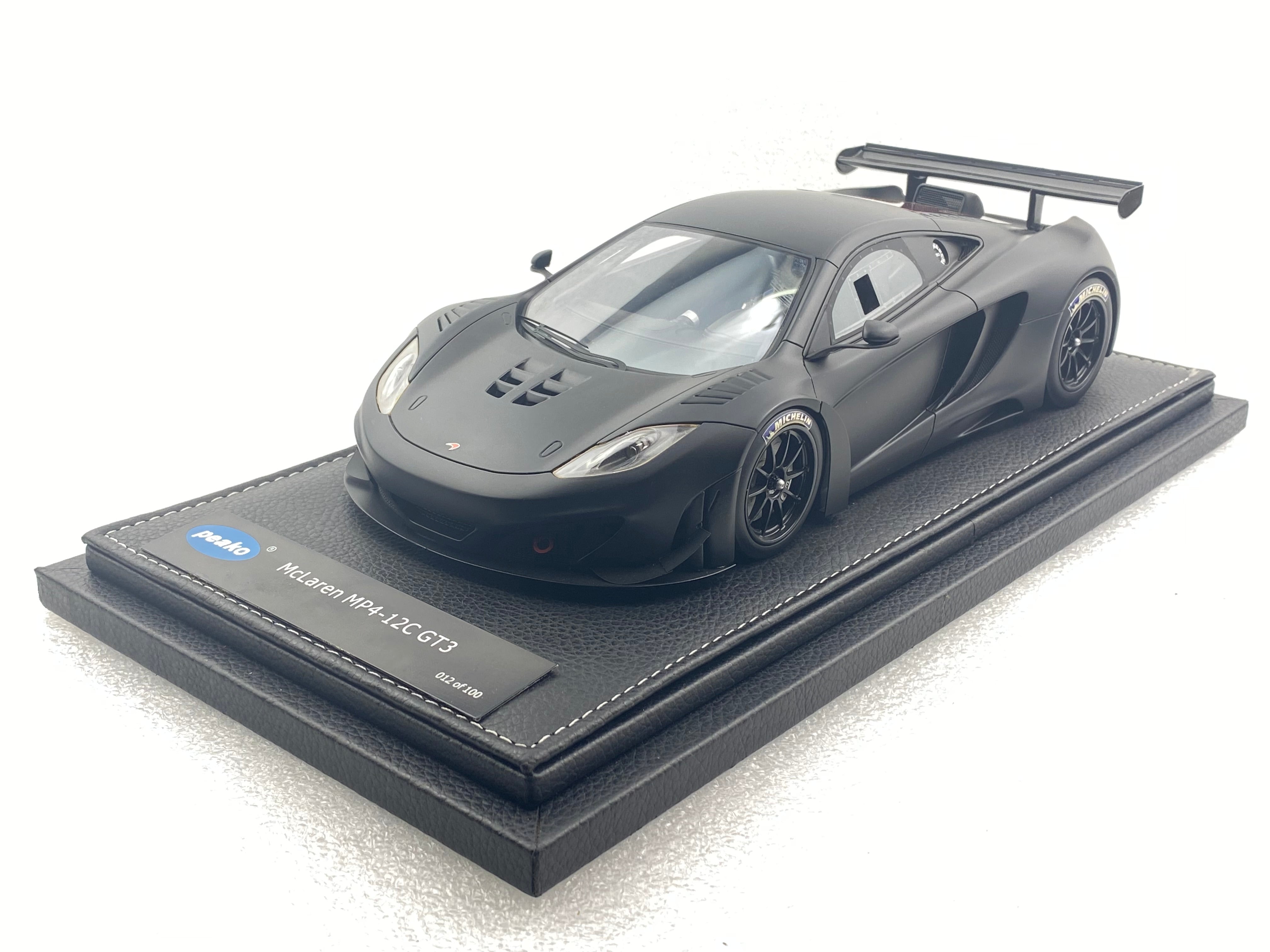 Peako 1:18 McLaren MP4-12C GT3 Matt Black 1804MB (Clearance Final Sale –  YomaCarModel