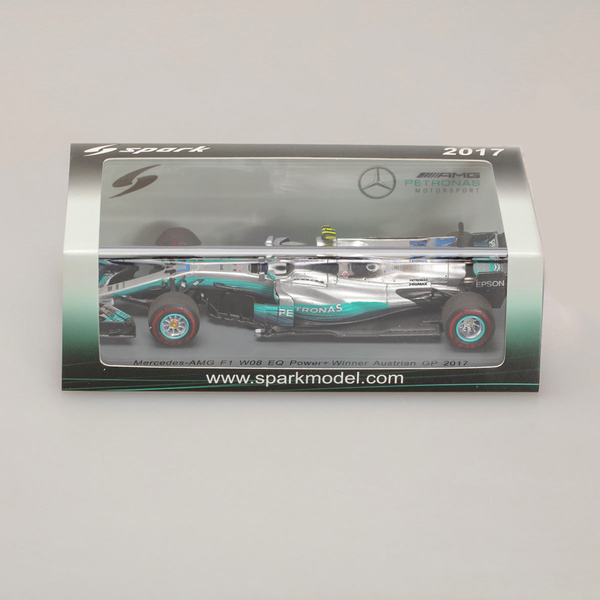 Spark 1:43 Mercedes-AMG F1 W08 EQ Power+ Petronas #77 Valtteri Bottas -  Winner Austrian GP 2017 S5048