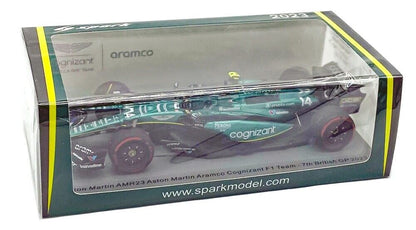 Spark 1:43 Aston Martin AMR23 Aston Martin Aramco Cognizant F1 Team 7th British GP 2023 #14 Fernando Alonso S8595