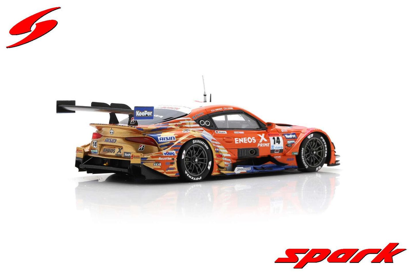 Spark 1:43 ENEOS X PRIME Toyota GR Supra No.14 TGR TEAM ENEOS ROOKIE GT500 SUPER GT 2023 Kazuya Oshima - Kenta Yamashita SGT054