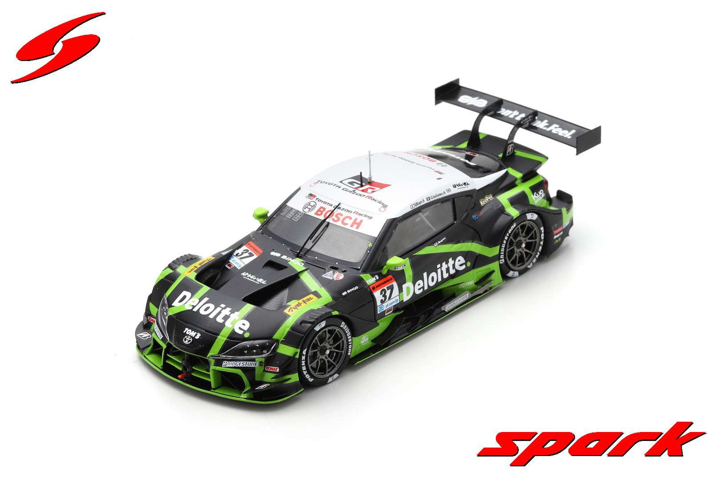 Spark 1:43 Deloitte TOM S Toyota GR Supra No.37 TGR TEAM Deloitte TOM S GT500 SUPER GT 2023 Ukyo Sasahara - Giuliano Alesi SGT061