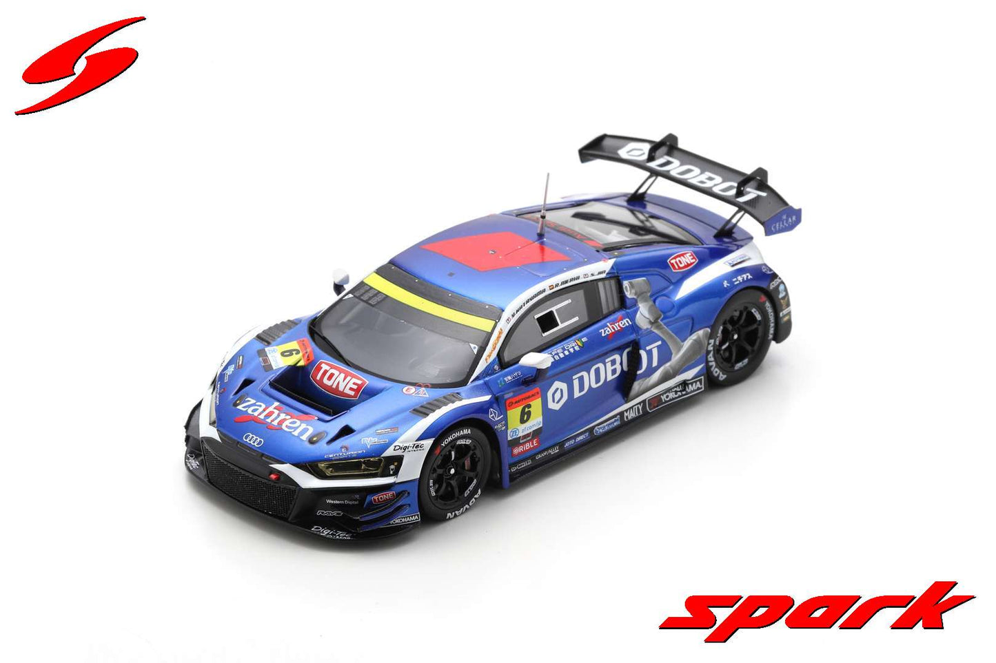 Spark 1:43 DOBOT Audi R8 LMS No.6 Team LeMans GT300 SUPER GT 2023 Yoshiaki Katayama - Roberto Merhi Muntan - Seiya Jin SGT068