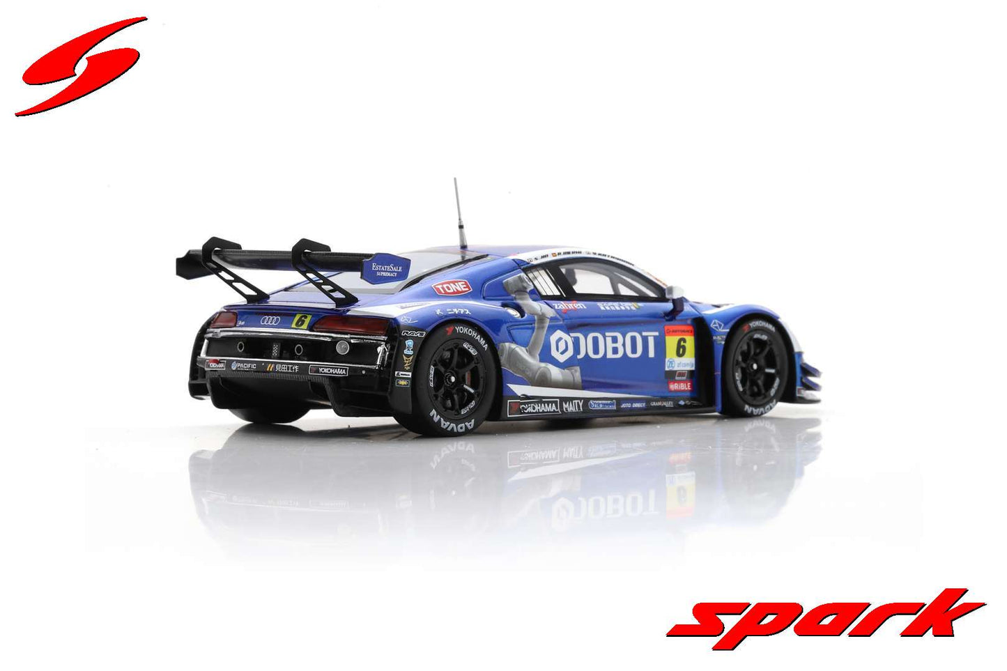 Spark 1:43 DOBOT Audi R8 LMS No.6 Team LeMans GT300 SUPER GT 2023 Yoshiaki Katayama - Roberto Merhi Muntan - Seiya Jin SGT068