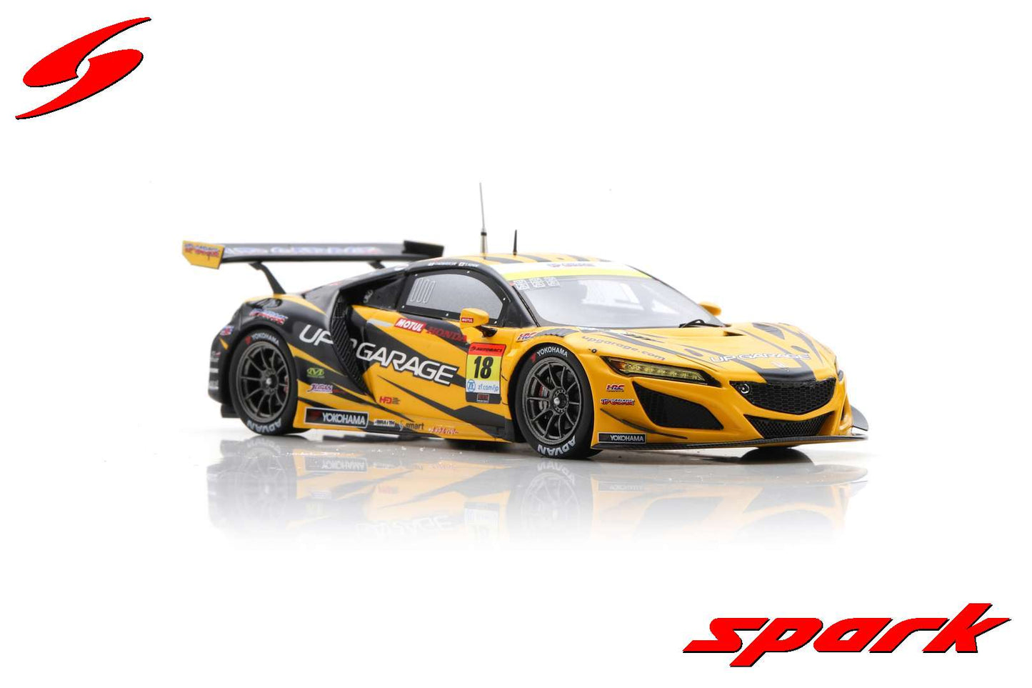 Spark 1:43 UPGARAGE Honda NSX GT3 No.18 TEAM UPGARAGE GT300  SUPER GT 2023 Takashi Kobayashi - Syun Koide SGT073