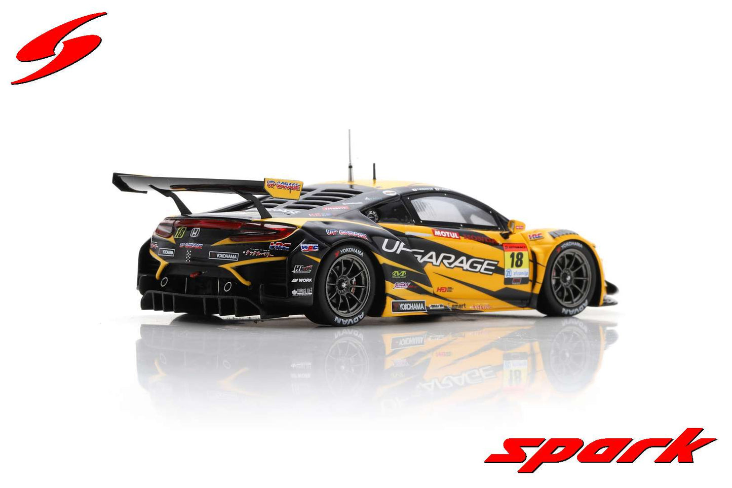 Spark 1:43 UPGARAGE Honda NSX GT3 No.18 TEAM UPGARAGE GT300  SUPER GT 2023 Takashi Kobayashi - Syun Koide SGT073