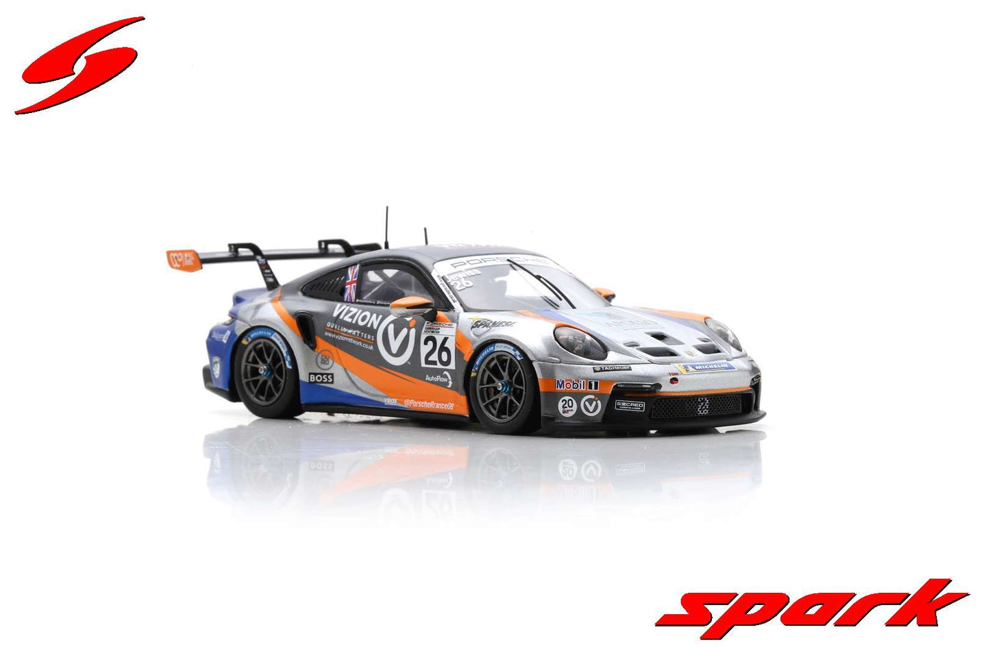 Spark 1:43 Porsche 911 GT3 Cup No.26 Porsche Carrera Cup Great Britain Champion 2022 Kiern Jewiss UK018