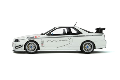 OTTO 1/18 Nissan Skyline GT-R (R34) Mine S Pearl White OT760