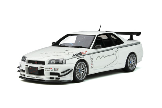 OTTO 1/18 Nissan Skyline GT-R (R34) Mine S Pearl White OT760