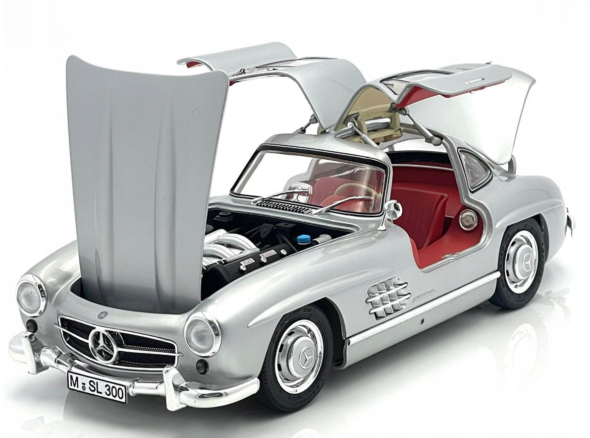 Schuco 1:18 Mercedes-Benz 300 SL Coupe Gullwing (W198) 1954 Silver 450 ...