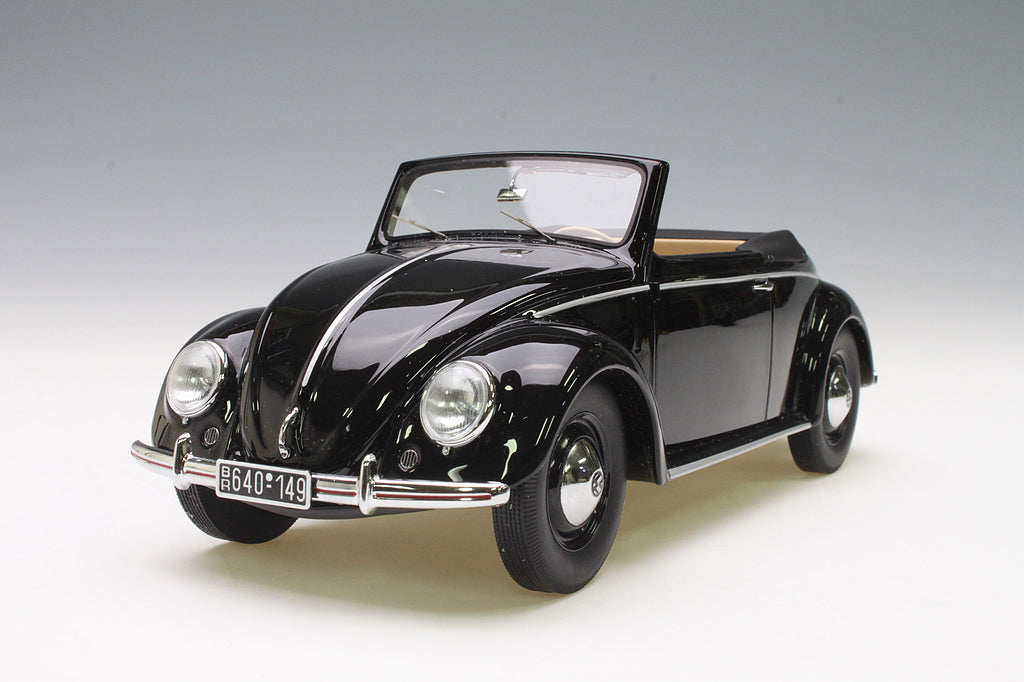 Minichamps 1:18 Volkswagen Beetle 1200 Cabriolet Hebmueller 1949 Black  107054232