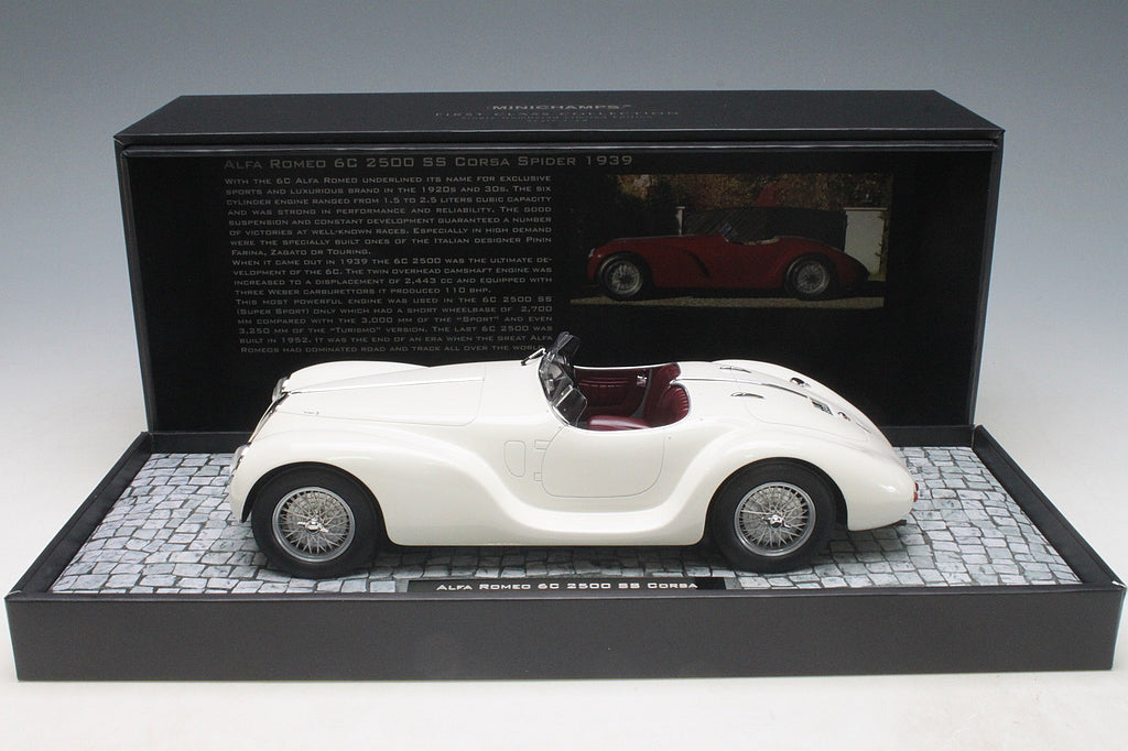 Minichamps 1:18 Alfa Romeo 6C 2500 SS Corsa Spider 1939 White 107120232