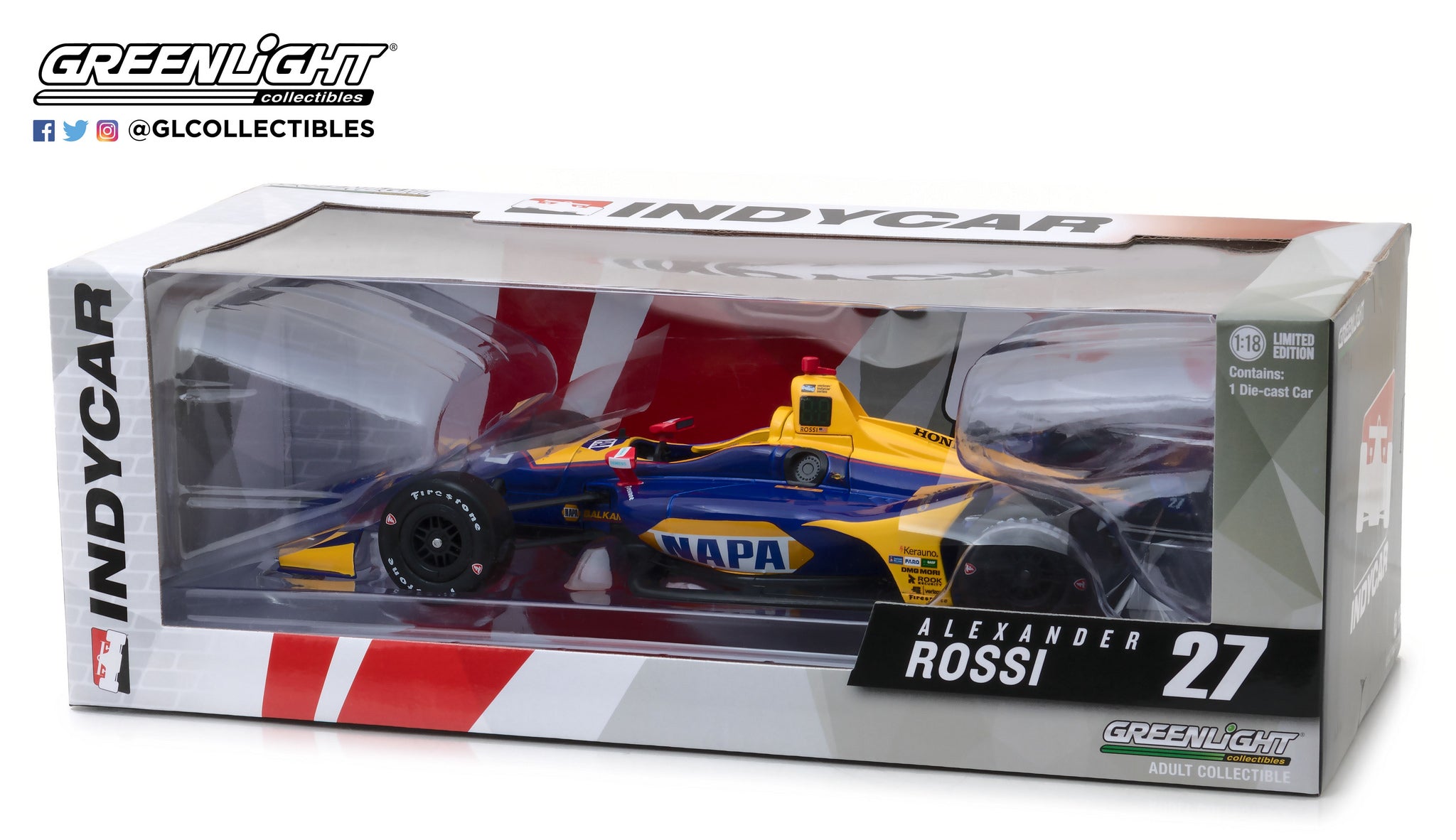 GreenLight 1 18 IndyCar Series 2018 27 Alexander Rossi Andretti Aut YomaCarModel