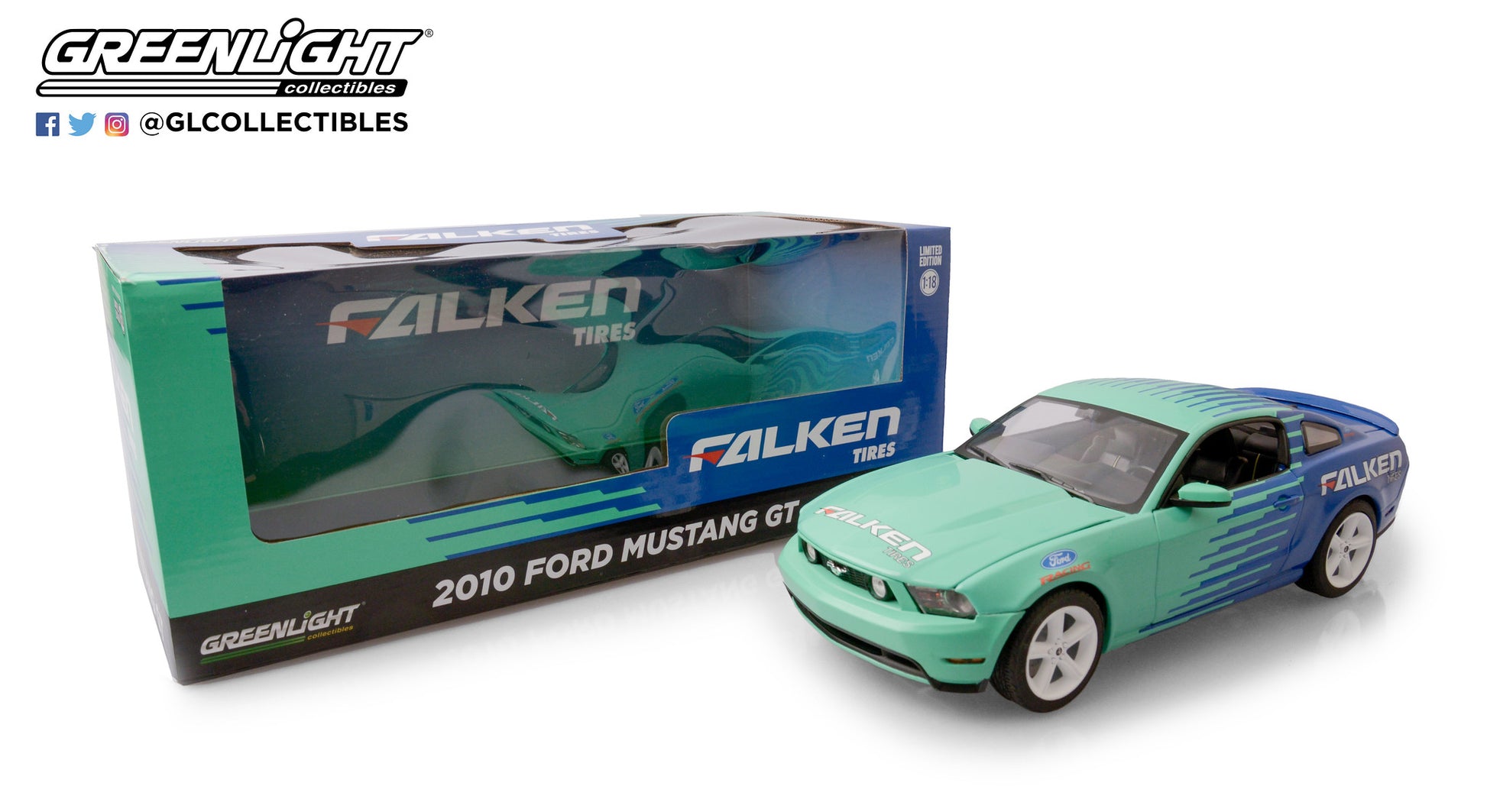 2010 Ford Mustang GT Falken Tires 1/18 Diecast Model Car by