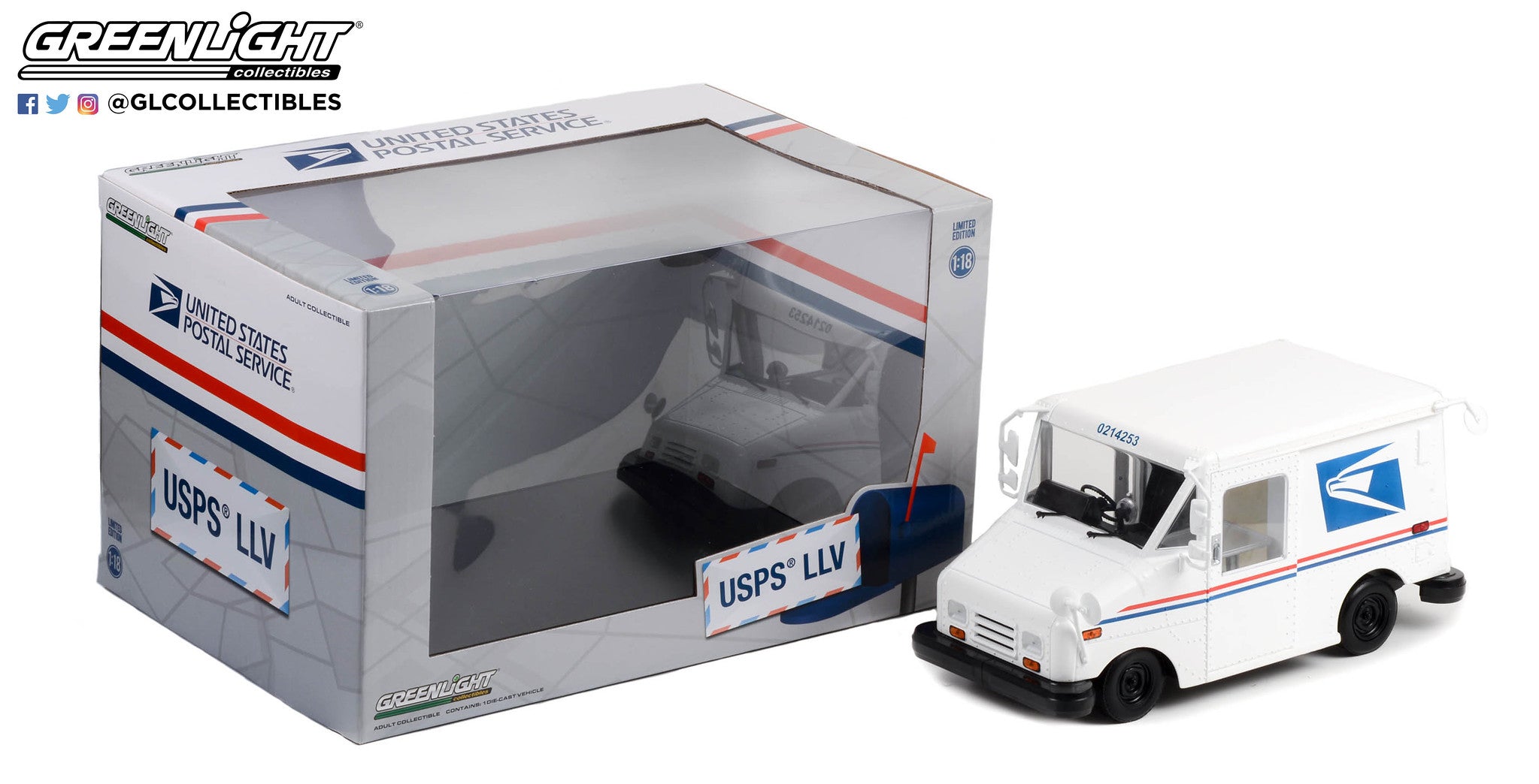 GreenLight 1 18 United States Postal Service USPS Long Life Postal Delivery Vehicle LLV 13570