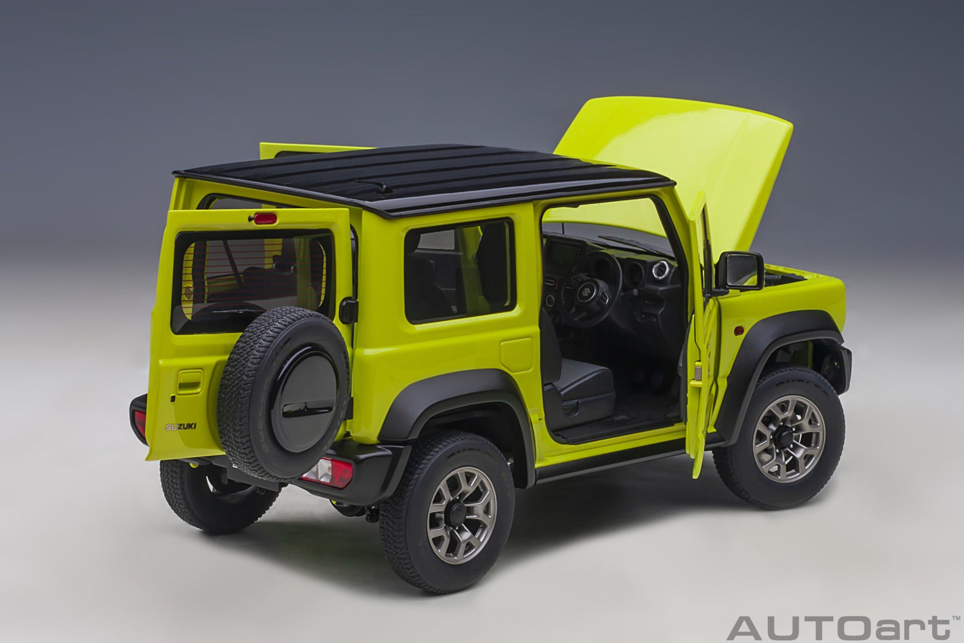 AUTOart 1:18 Suzuki Jimny Sierra (JB74) (Kinetic Yellow with Black roof)  78506