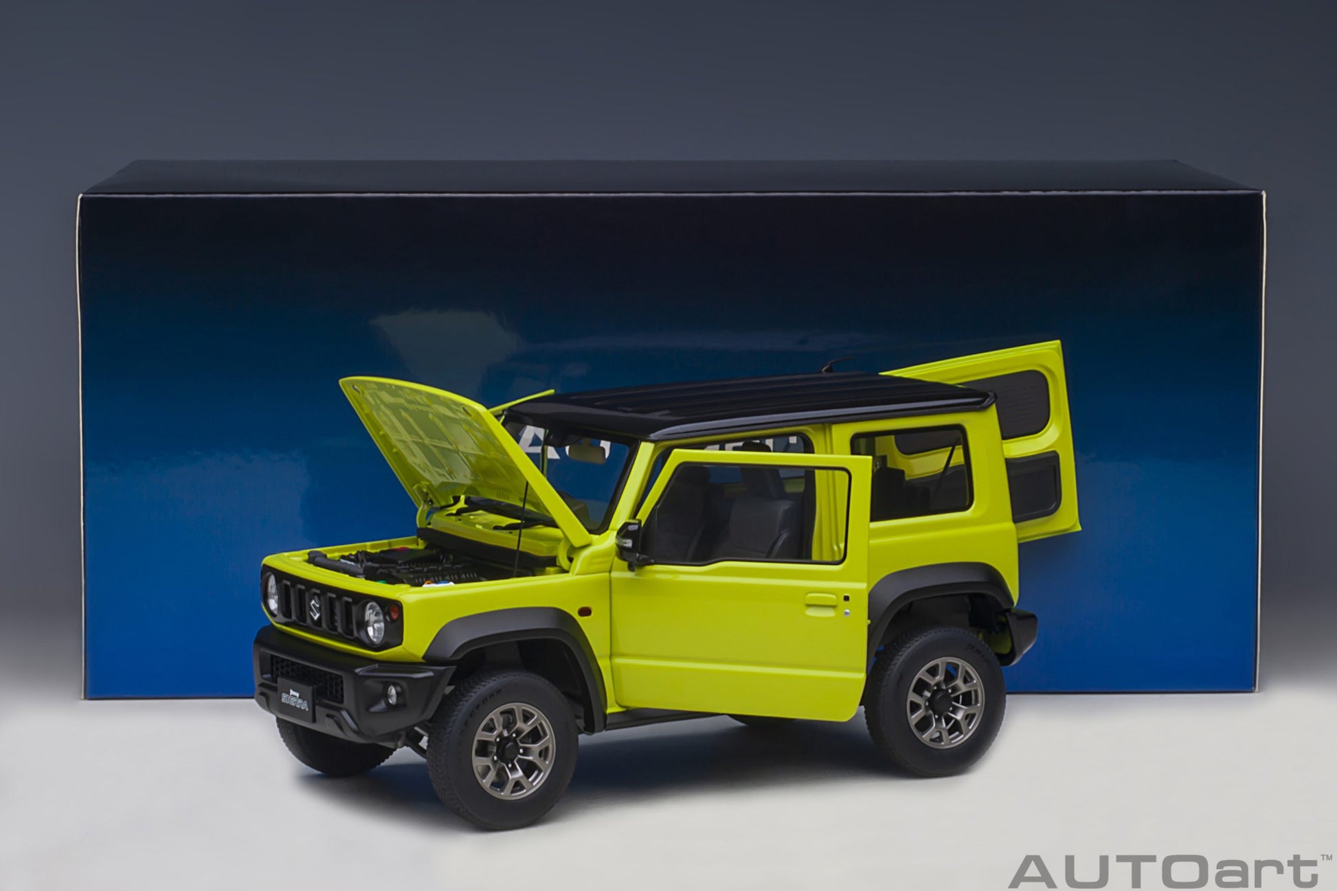 AUTOart 1:18 Suzuki Jimny Sierra (JB74) (Kinetic Yellow with Black roof)  78506