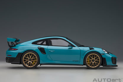 AUTOart 1:18 Porsche 911 (991.2) GT2 RS Weissach Package (Miami Blue) 78175