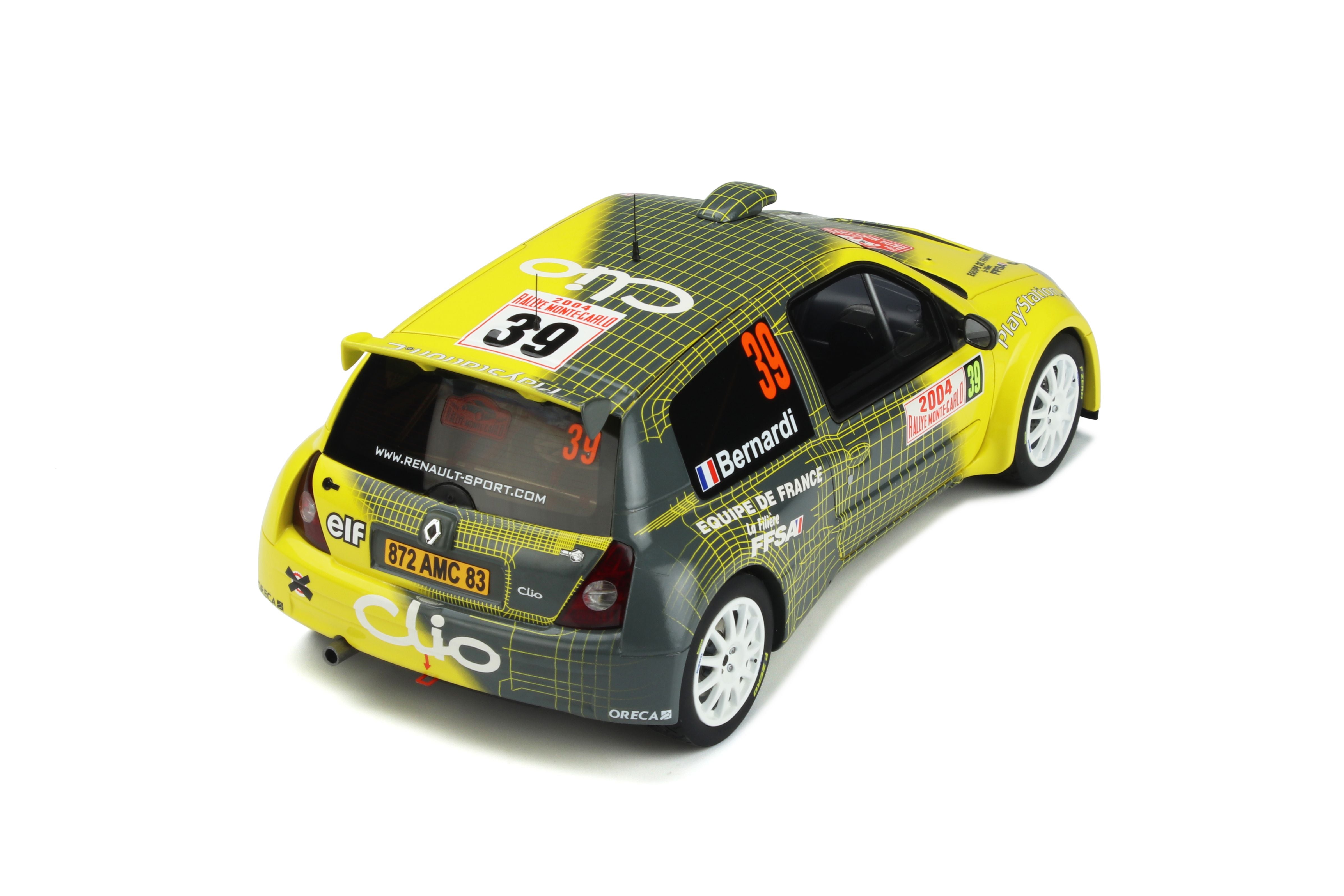 OTTO 1:18 Renault Clio 2 Super 1600 #39 Rallye Monte-Carlo 2004 OT389