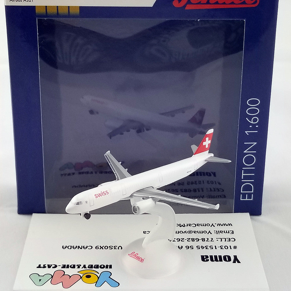 Schuco 1:600 Airbus A321 Swiss International Airlines 403551662