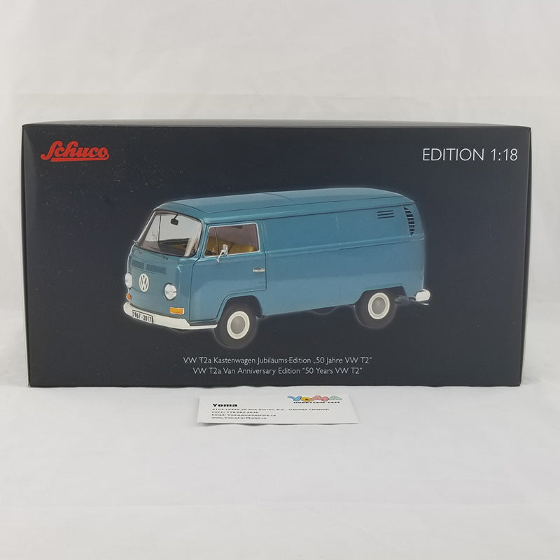 Schuco 1:18 Volkswagen T2a Edition 50 Jahre VW T2 1967-2017 box van blue  450019700