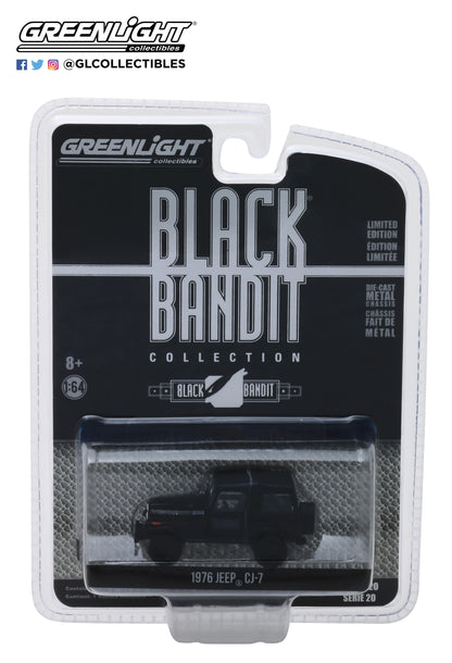 GreenLight 1/64 Black Bandit Series 20 - 1976 Jeep CJ-7 27960-F