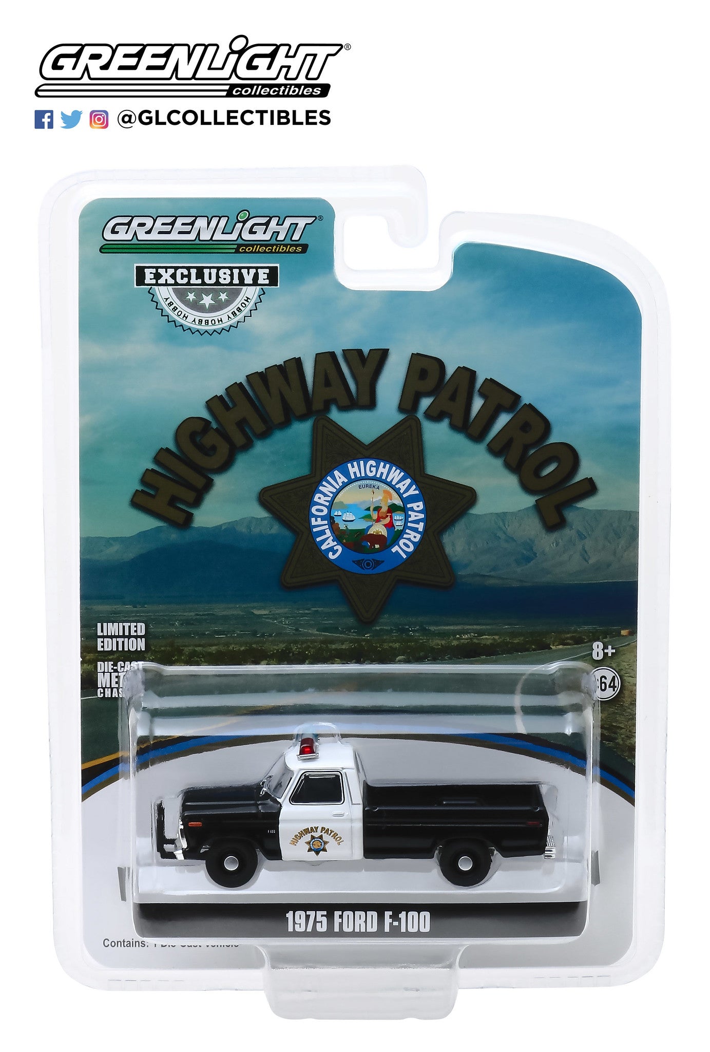 GreenLight 1:64 1975 Ford F-100 - California Highway Patrol 30085