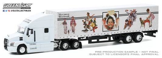 GreenLight 1:64 2019 Mack Anthem 18 Wheeler Tractor-Trailer - Norman Rockwell 30194