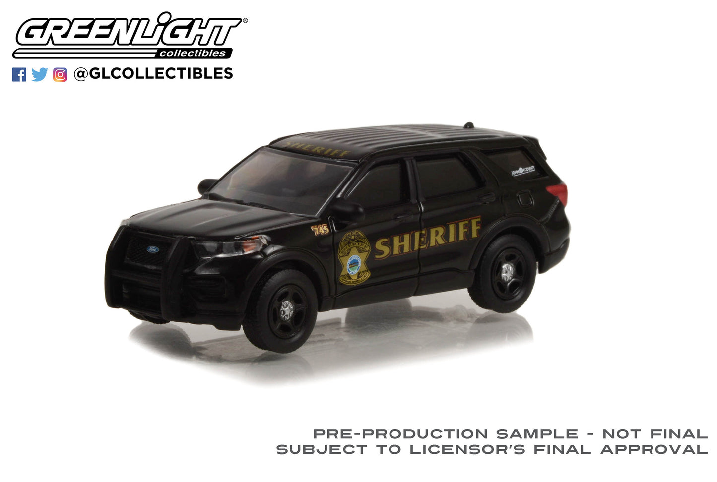 GreenLight 1:64 2020 Ford Police Interceptor Utility - Johnson County, Kansas Sheriff (Hobby Exclusive) 30355